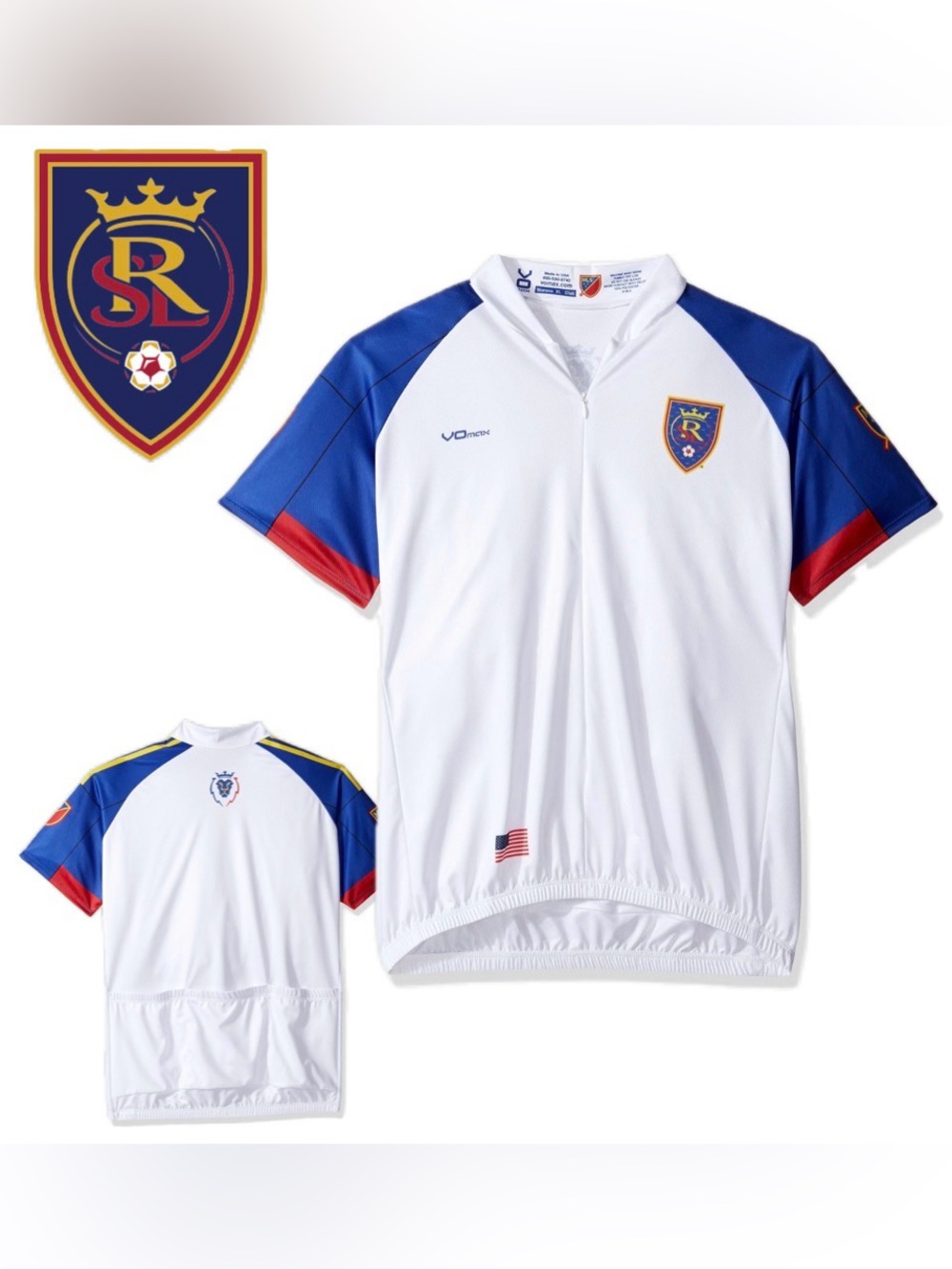NWT [Vomax] Real Salt Lake MLS Secondary Short Sleeve Cycling Jersey Women's M